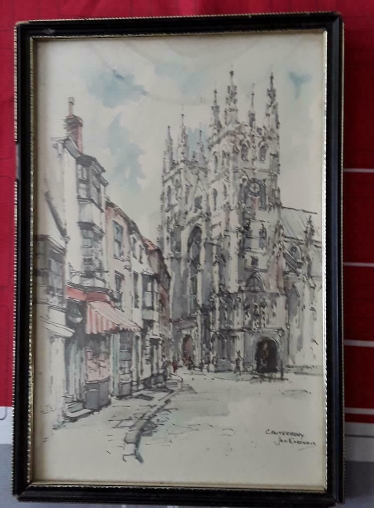Ets Canterbury door Jan Korthals (1916-1972), Ophalen of Verzenden