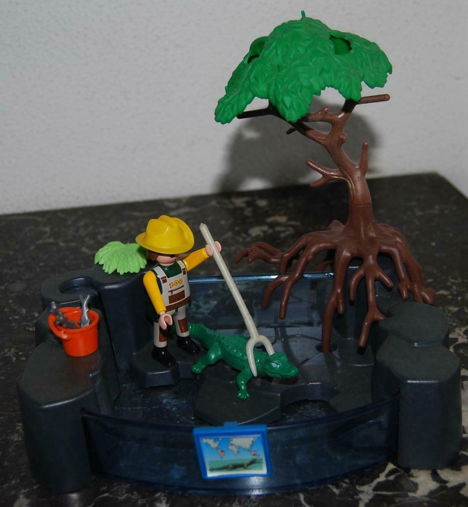 Playmobil zoo groene krokodil, Ophalen of Verzenden, Zo goed als nieuw, Complete set