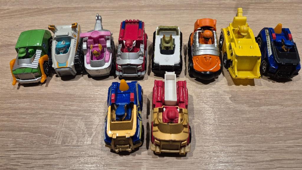 Paw Patrol True-Metal auto's + Ryder, Kinderen en Baby's, Ophalen, Zo goed als nieuw