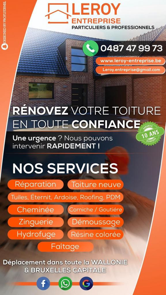 Ets Leroy toiture et rénovation, Services & Professionnels, Service 24h/24, Bitumeux