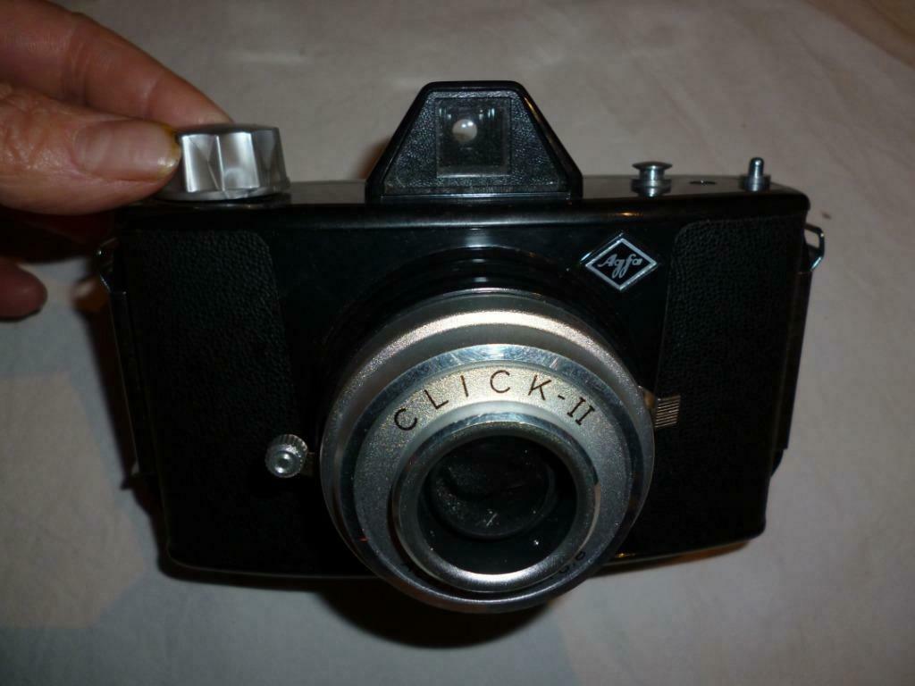 Oud fototoestel AGFA click-II achromat 1:8.8 film analoog, Ophalen of Verzenden, Gebruikt