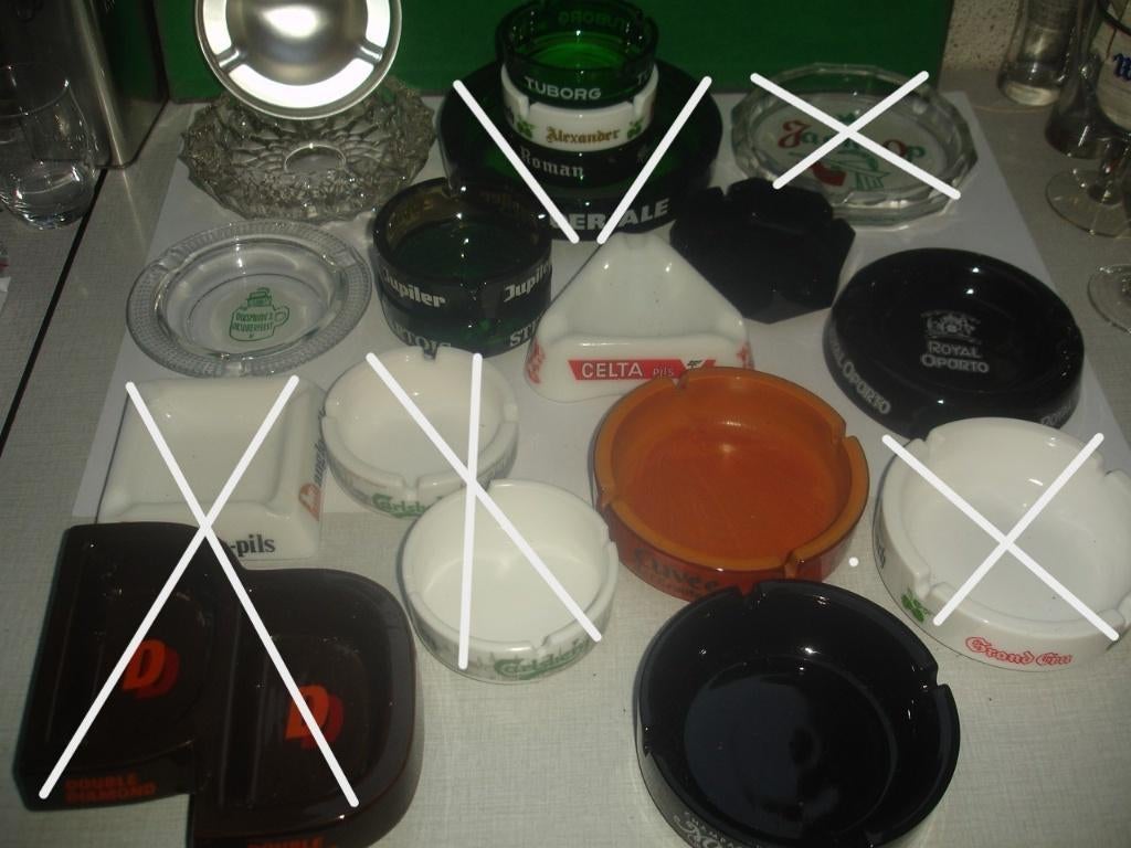 Allerlei asbakken, Jupiler, Stella, Anglo Pils, enz...., Verzamelen, Biermerken, Ophalen of Verzenden, Zo goed als nieuw, Overige typen