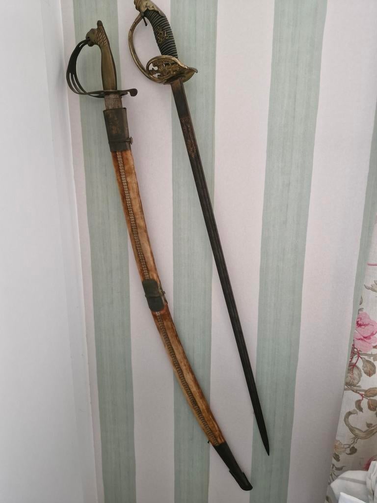 Antieke Eisenhauer Solingen sabel 19e eeuw, Collections, Objets militaires | Général, Enlèvement, Armée de terre