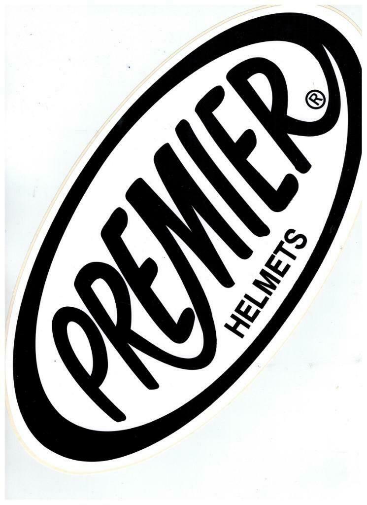 Premier helmets sticker logo - 316x160mm - groot formaat, Motoren, Ophalen of Verzenden