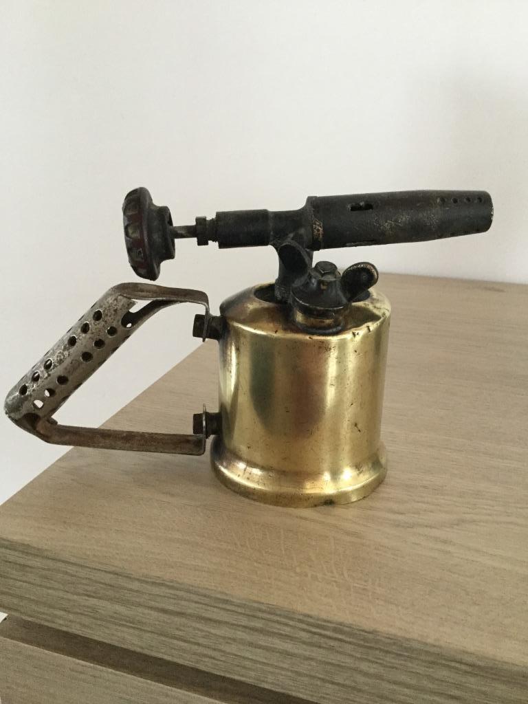 Antieken koperen gasbrander, Antiek en Kunst, Ophalen of Verzenden, Koper