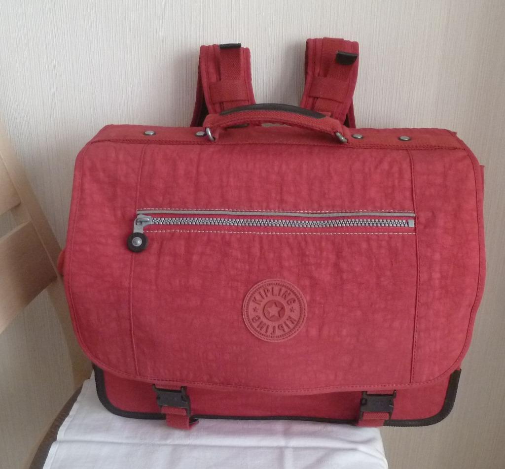 Kipling Très gde mallette rouge brique + singe, Rouge, Enlèvement ou Envoi, 30 à 40 cm, Utilisé