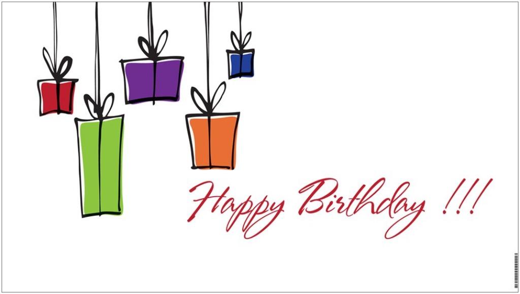 spandoek Happy Birthday / pakjes, Ophalen, Zo goed als nieuw, Versiering