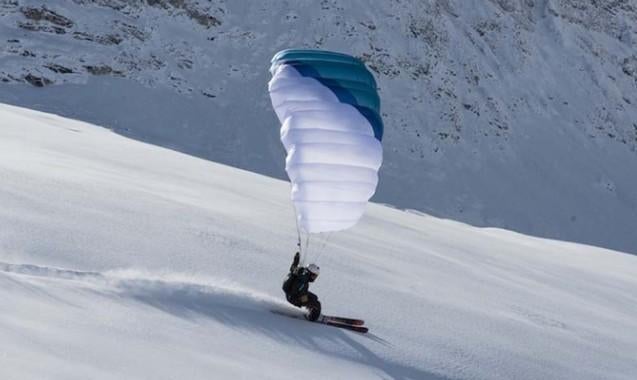 Speedfly en speedriding wing, Sports & Fitness, Vol à voile & Parapente, Enlèvement, Comme neuf, Écran
