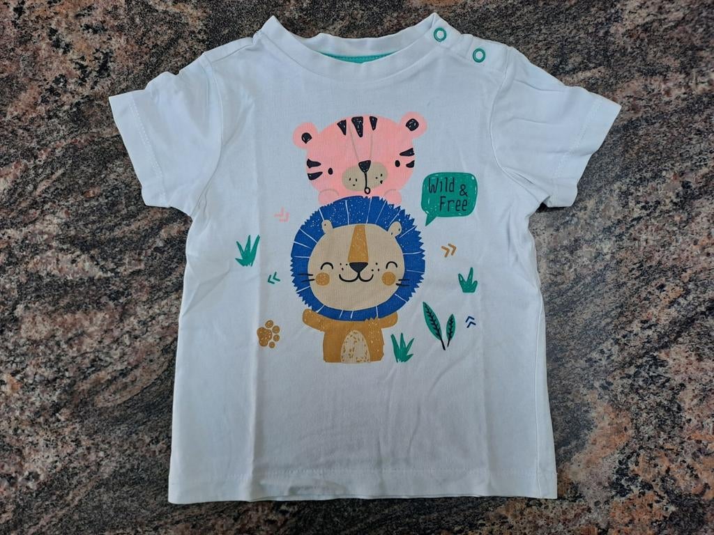T-shirt tigre et lion blanc t 92 Wild & Free, Enfants & Bébés, Vêtements enfant | Taille 92, Garçon ou Fille, C&A, Enlèvement ou Envoi
