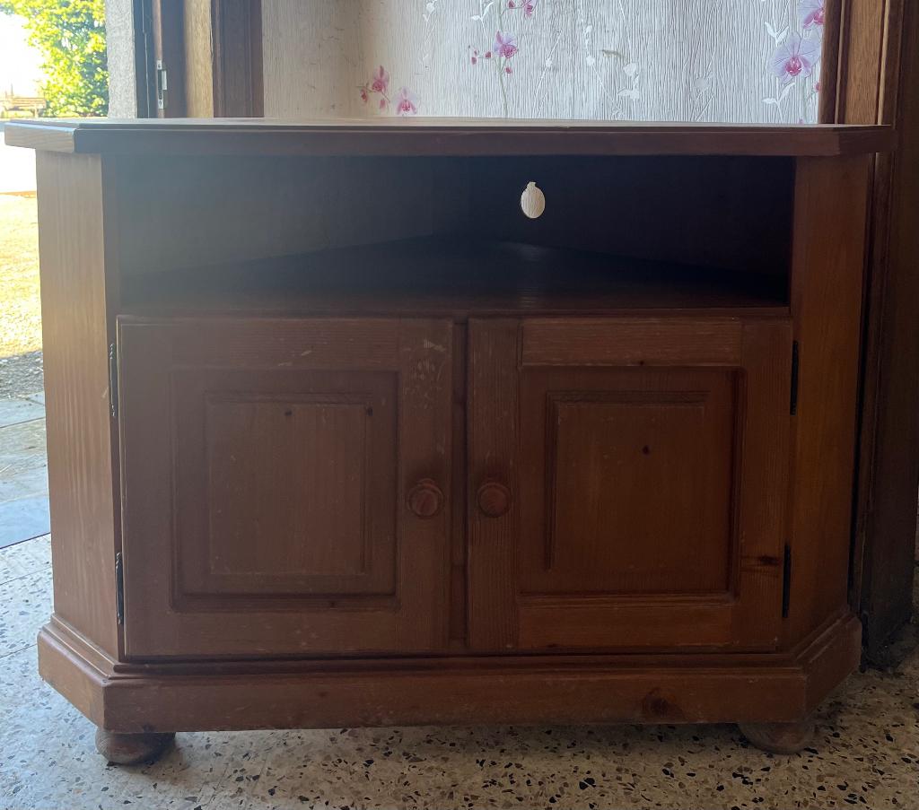 Meuble TV en coin, Maison & Meubles, Armoires | Mobilier de télévision, 25 à 50 cm, Moins de 100 cm, Enlèvement, Utilisé