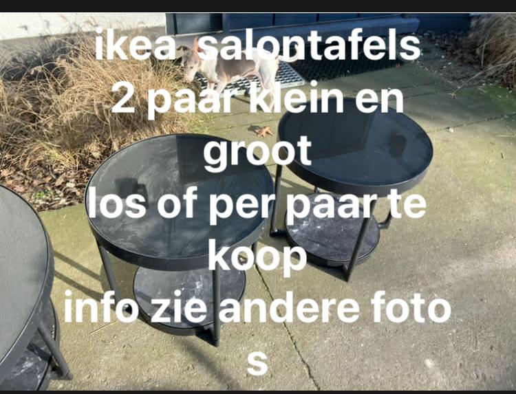 tables basses avec plateau en verre, Enlèvement ou Envoi, Rond, Utilisé, Métal ou Aluminium