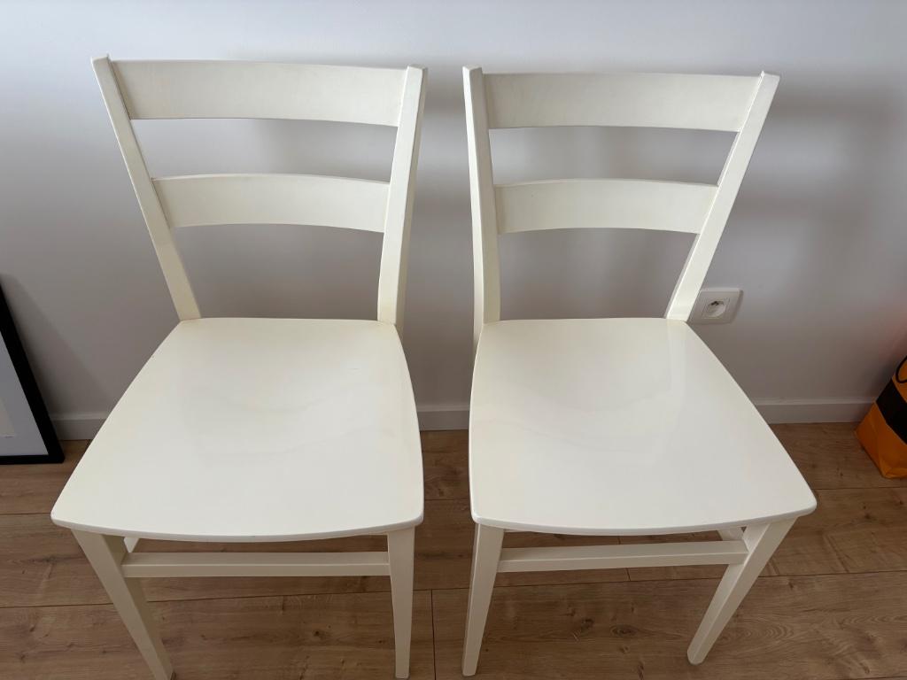 chaises en bois, Comme neuf, Enlèvement, Quatre, Bois