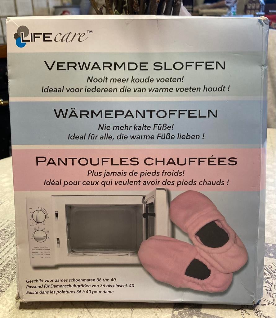 Verwarmde sloffen 36-40, Lifecare, Beige, Nieuw, Ophalen of Verzenden