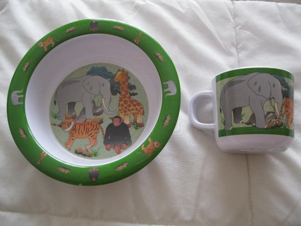 Set van kom en beker voor dieren, Ophalen of Verzenden, Gebruikt, Overige typen