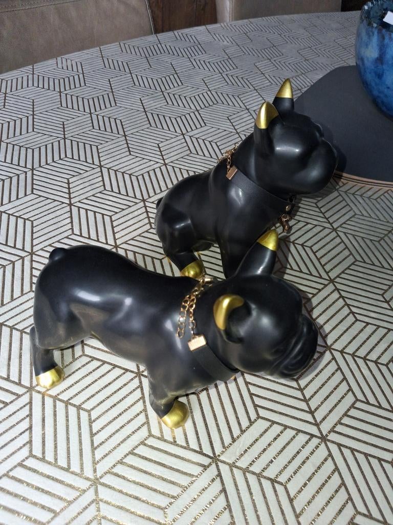 2 franse bulldog beeldjes, Ophalen