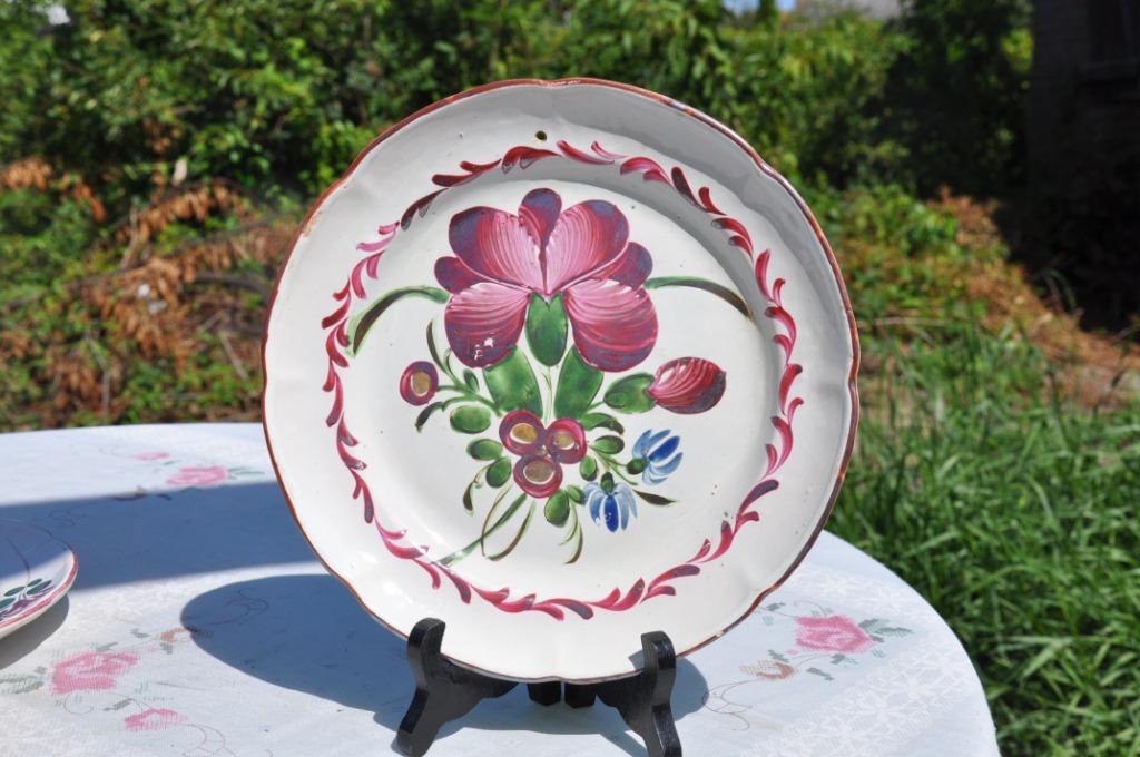 §  assiette faience francaise  decor floral (9), Enlèvement ou Envoi