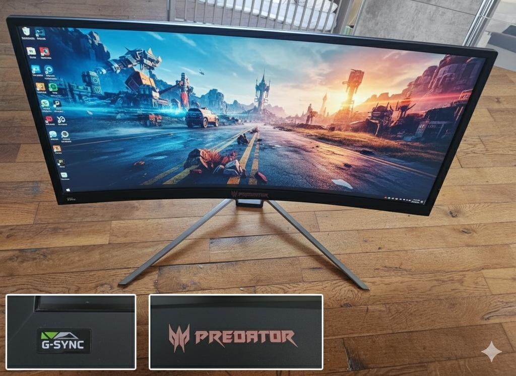Écran Gaming Incurvé Acer Predator Z35P - 35" WQHD - G-Sync, Informatique & Logiciels, Gaming, HD, VA, Comme neuf