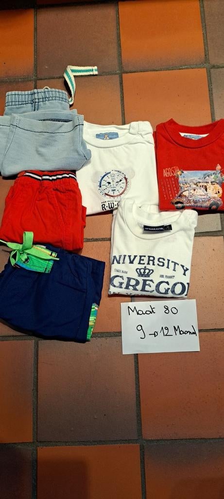 Maat 80, van 9 tot 12 maand 6 stuks, Ophalen of Verzenden, Gebruikt, Jongetje of Meisje