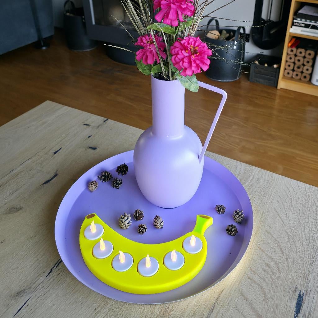 Bougeoir LED banane – Accessoire déco original, Maison & Meubles, Crème, Enlèvement ou Envoi, Synthétique, Neuf