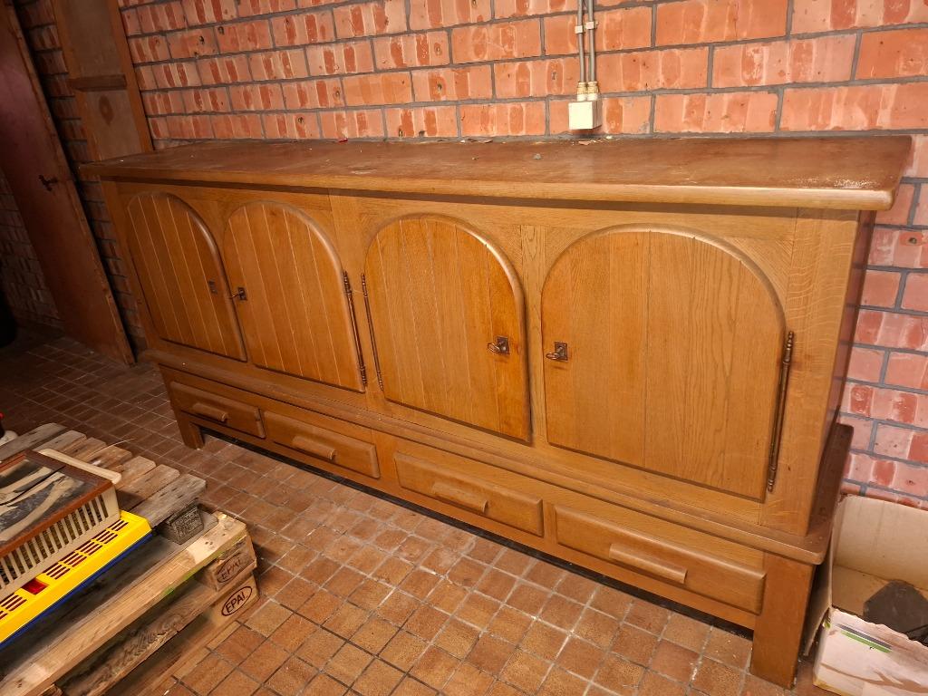 kast, Huis en Inrichting, Ophalen, Gebruikt, 100 tot 150 cm, Eikenhout