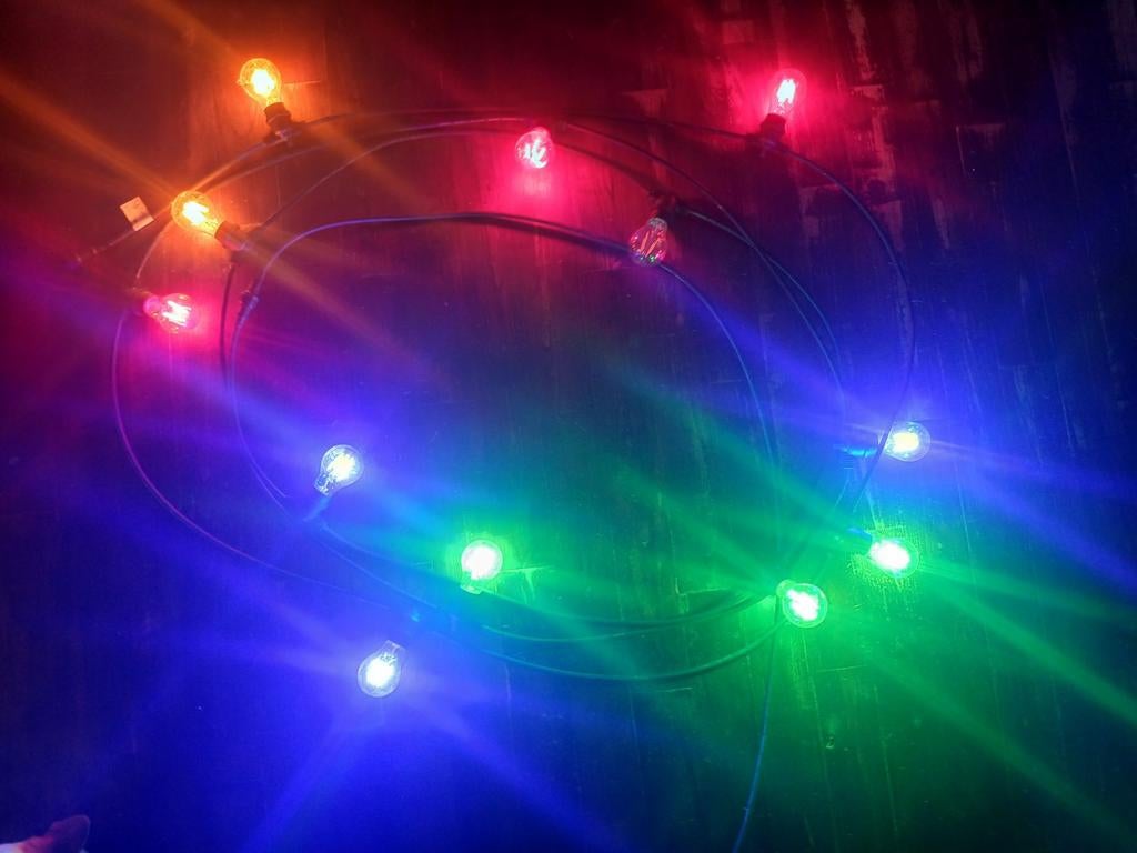 Guirlande lumineuse 220v extérieure 12 m, 12 ampoules, Enlèvement, Comme neuf