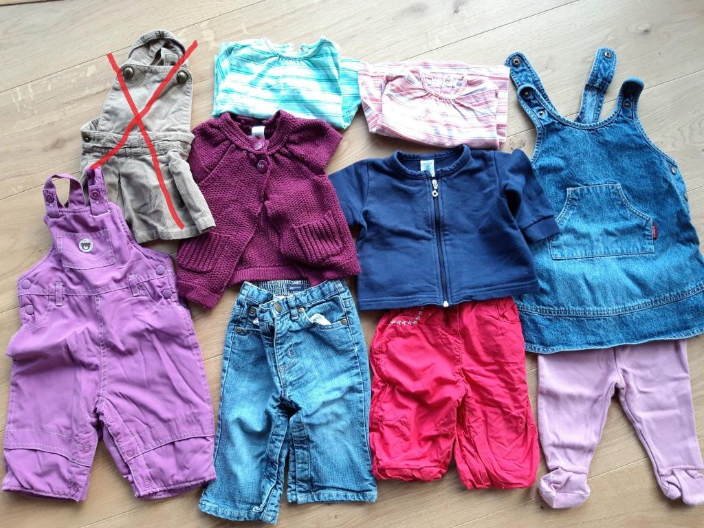 Lot de 9 vêtements fille - 6 mois- à acheter en lot ou à la, Ophalen, Gebruikt, Meisje, Broekje