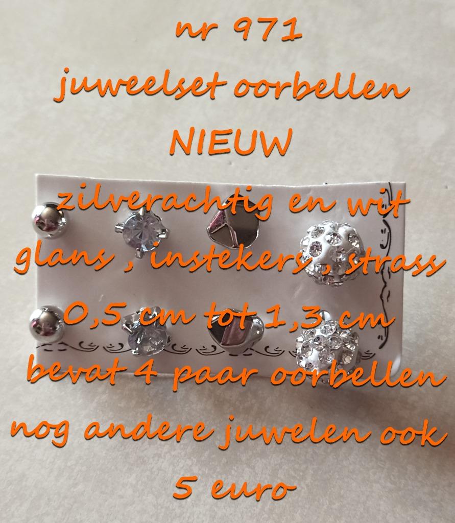 971. Juweelset : oorbellen , NIEUW , verzending inbegrepen, Handtassen en Accessoires, Oorbellen, Overige materialen, Verzenden
