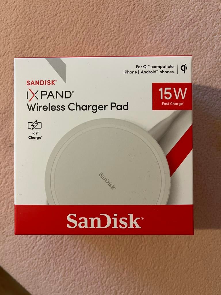 Sandisk Ixpand wireless charger pad, nieuw! Oplader gsm, Ophalen of Verzenden, Nieuw