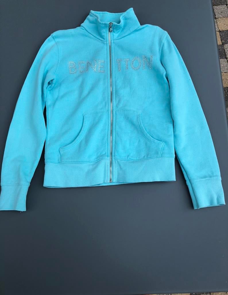 Vest met rits Benetton maat 140, Ophalen of Verzenden, Gebruikt, Meisje, Trui of Vest