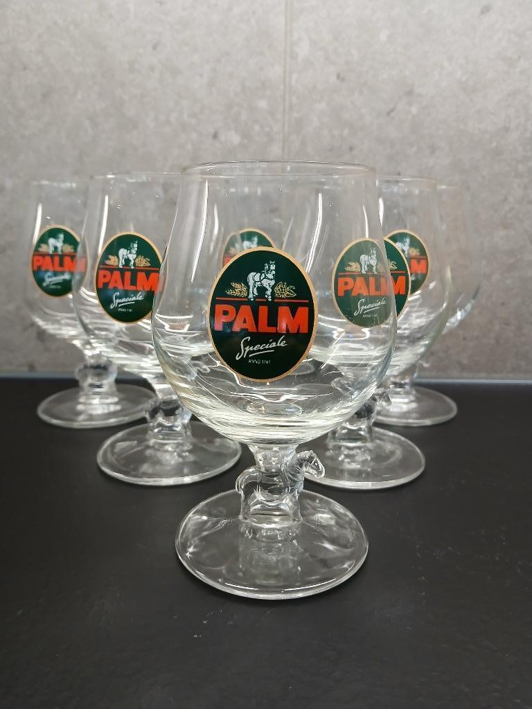 Serie van 6 PALM SPECIALE brillen met paard naar d gedraaid, Verzamelen, Biermerken, Ophalen of Verzenden, Zo goed als nieuw, Glas of Glazen