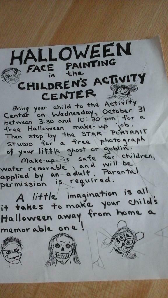 A4 poster "Hallowen 10/31/90 Orlando USA", Rechthoekig Staand, A4 of kleiner, Nieuw, Ophalen of Verzenden