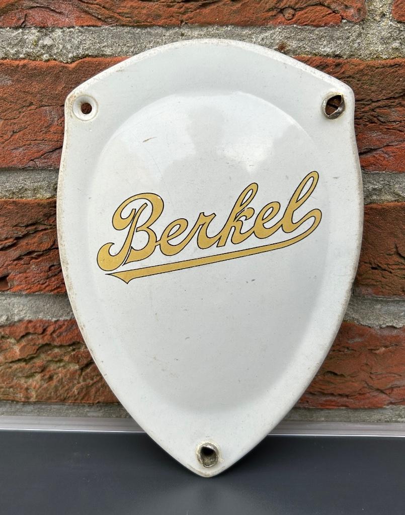 Bouclier en émail, échelle de Berkel, Enlèvement ou Envoi, Comme neuf, Panneau publicitaire