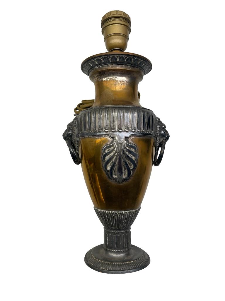 Pied de lampe Art Nouveau Orivit vers 1900 métal argenté, Enlèvement ou Envoi, Argent