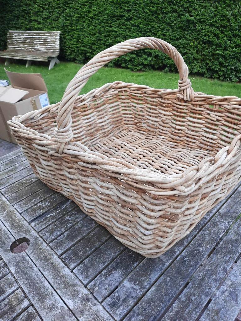 Panier grand format, Osier, Enlèvement, Rectangulaire, Panier