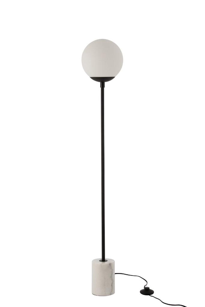 lampadaire à base en marbre (nouveau prix!), Enlèvement, Comme neuf, Verre, 100 à 150 cm