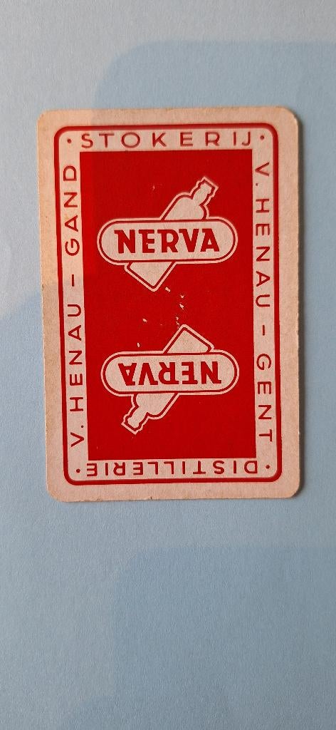 Carte à jouer à Gand — Distillerie liqueur Nerva, rouge b_48, Enlèvement ou Envoi, Utilisé, Carte(s) à jouer