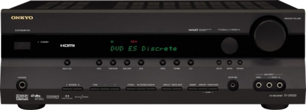Onkyo Receiver TX-SR505E (zwart, 7.1-systeem, 70 watt of meer, Zo goed als nieuw, Overige spelers