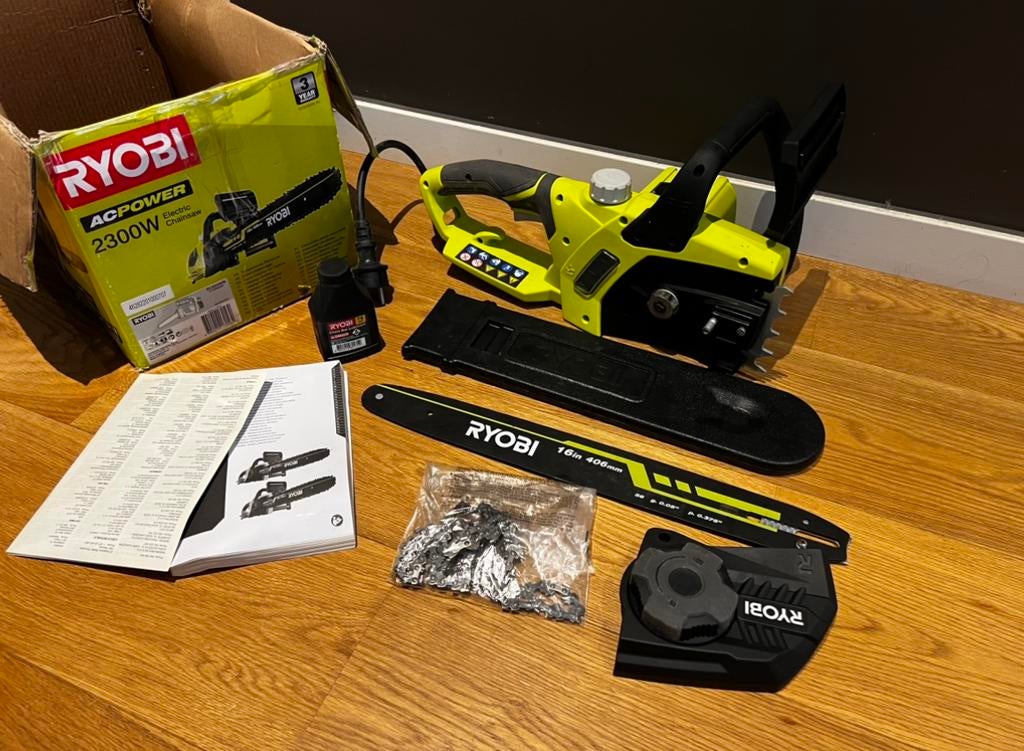 2 Tronçonneuse ️ Bosch et Ryobi Neuf, Enlèvement, Comme neuf