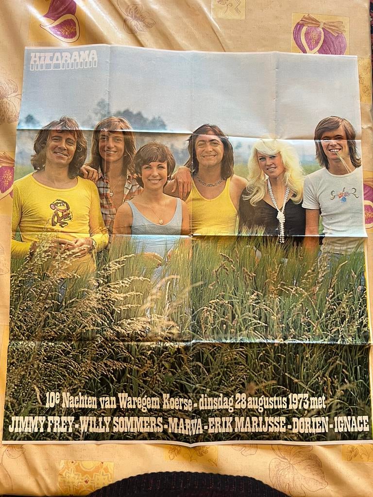 Hitorama poster Waregem Koerse 1973, Ophalen of Verzenden