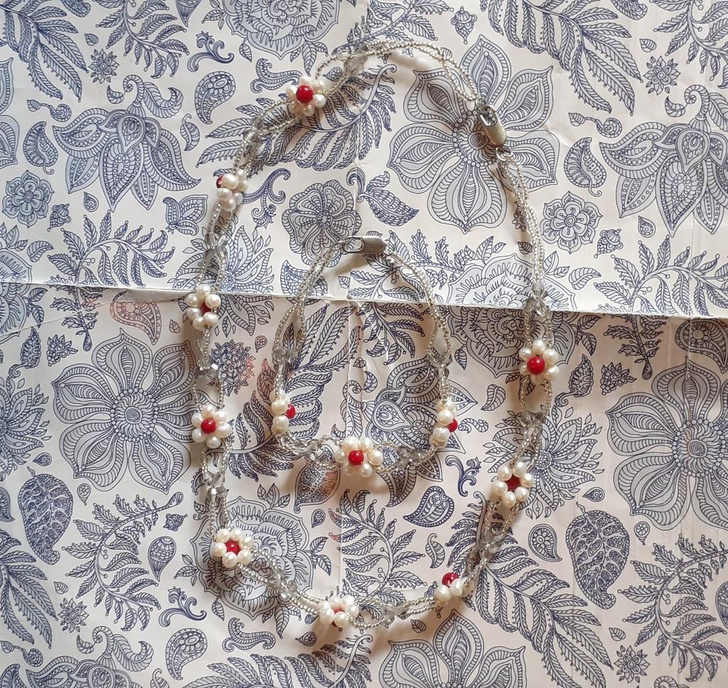 parure collier et bracelet de fantaisie, Bijoux, Sacs & Beauté, Colliers, Enlèvement ou Envoi, Comme neuf, Autres couleurs, Synthétique