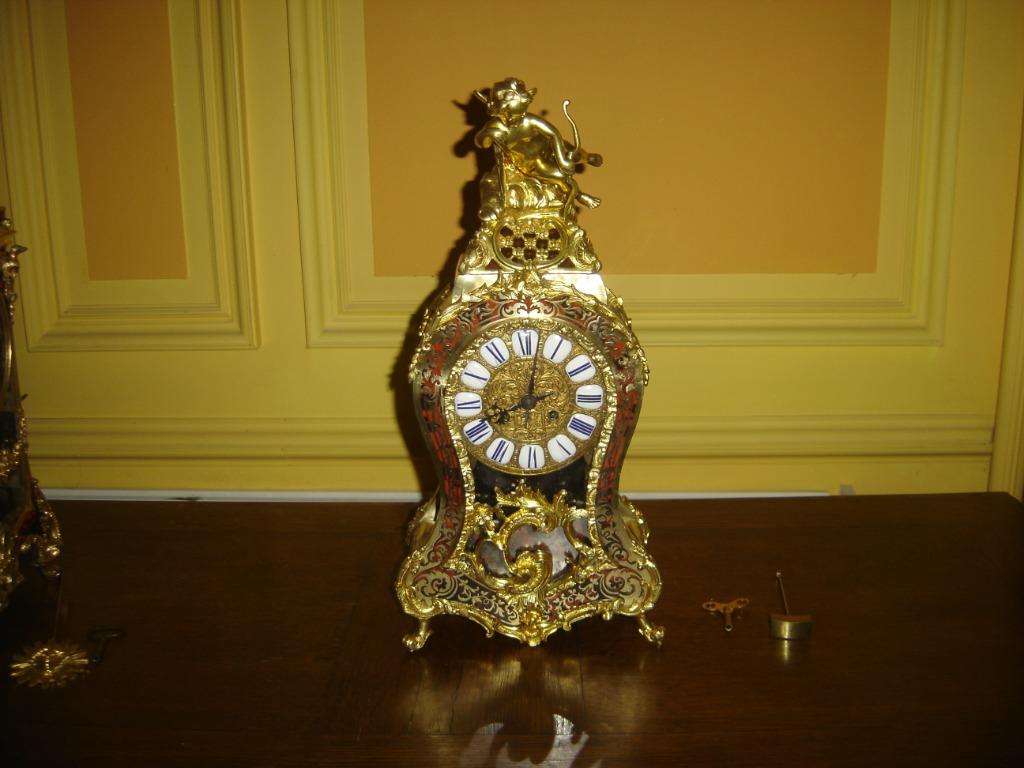 Grand cartel boulle de style Louis 15 d'époque 19e, Antiquités & Art, Enlèvement ou Envoi