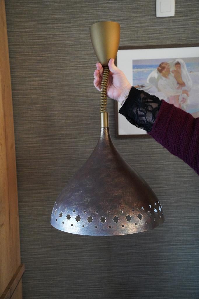 hanglamp bronskleurig, Huis en Inrichting, Ophalen, Zo goed als nieuw, Metaal, Oosters