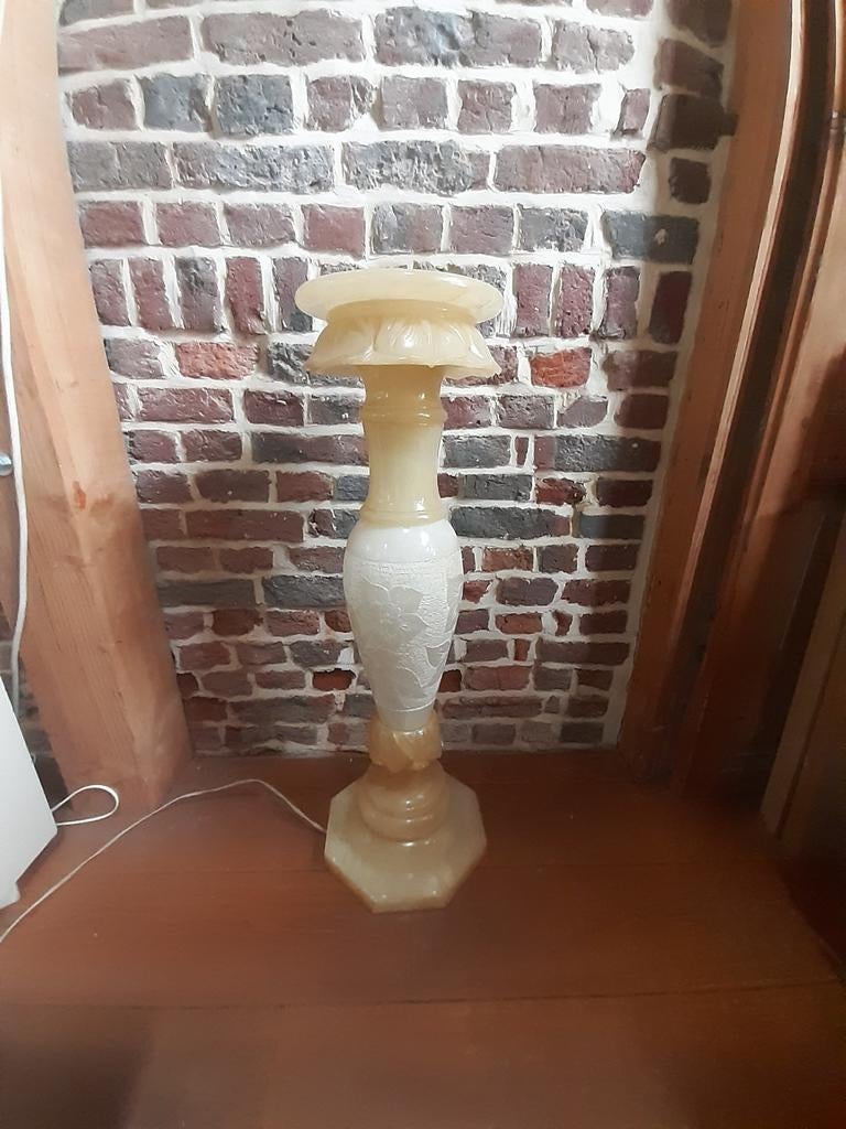 Lampe colonne en albâtre, Antiquités & Art, Enlèvement