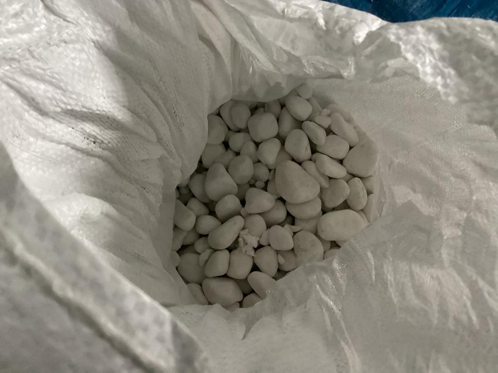 Witte  de Carrara sierkeien, Tuin en Terras, Grind, Keien en Split, Ophalen, Overige materialen, Wit, Nieuw