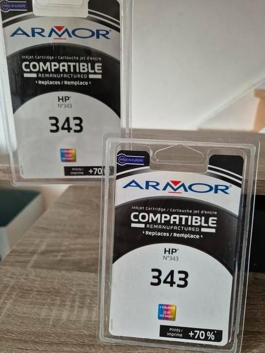 2 x  HP343 INK COLOR C8766E  22ML, Ophalen of Verzenden, Zo goed als nieuw