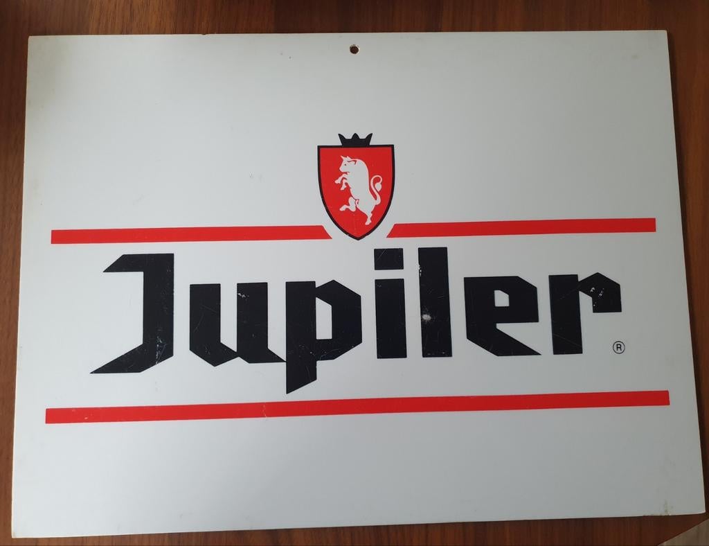 Panneau publicitaire en plastique dur - Jupiler -, Enlèvement ou Envoi, Utilisé, Panneau publicitaire