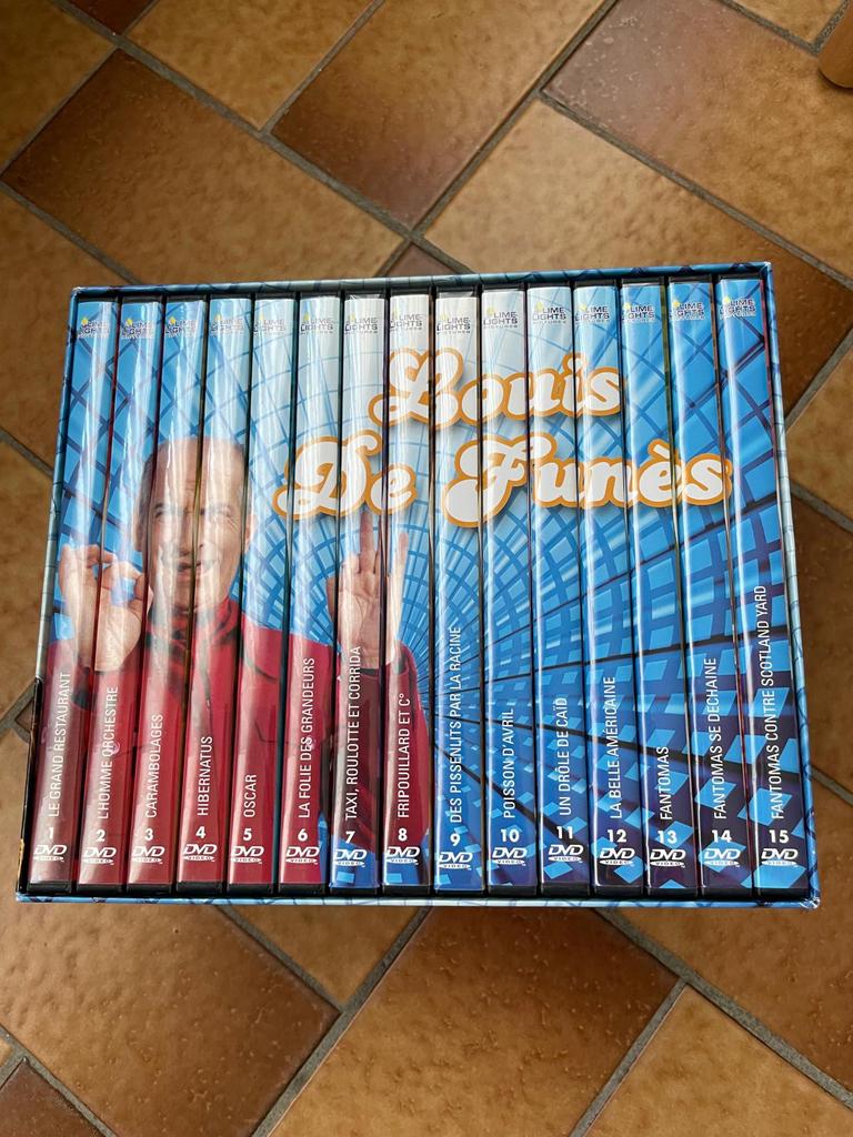 15 DVD’s Louis De Funès (box)., Ophalen of Verzenden, Zo goed als nieuw