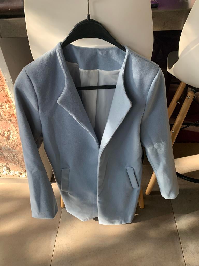 Manteau bleu clair taille S, Enlèvement ou Envoi, Comme neuf, Taille 36 (S)