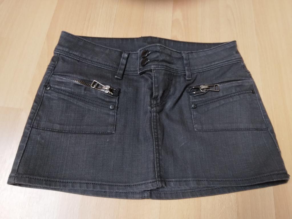 Jupe en Jeans noire, Enlèvement ou Envoi, Au-dessus du genou, Taille 34 (XS) ou plus petite, Porté
