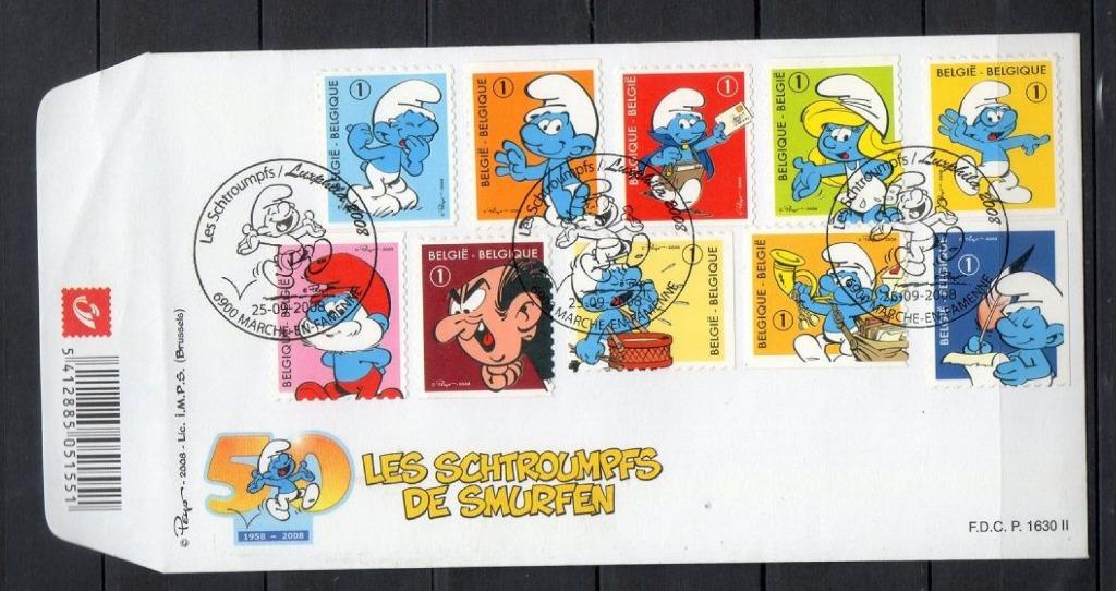 Année 2008 : FDC 3814-3823 Du Carnet 95 - 50 Ans Des Schtro, Timbres & Monnaies, Enlèvement ou Envoi